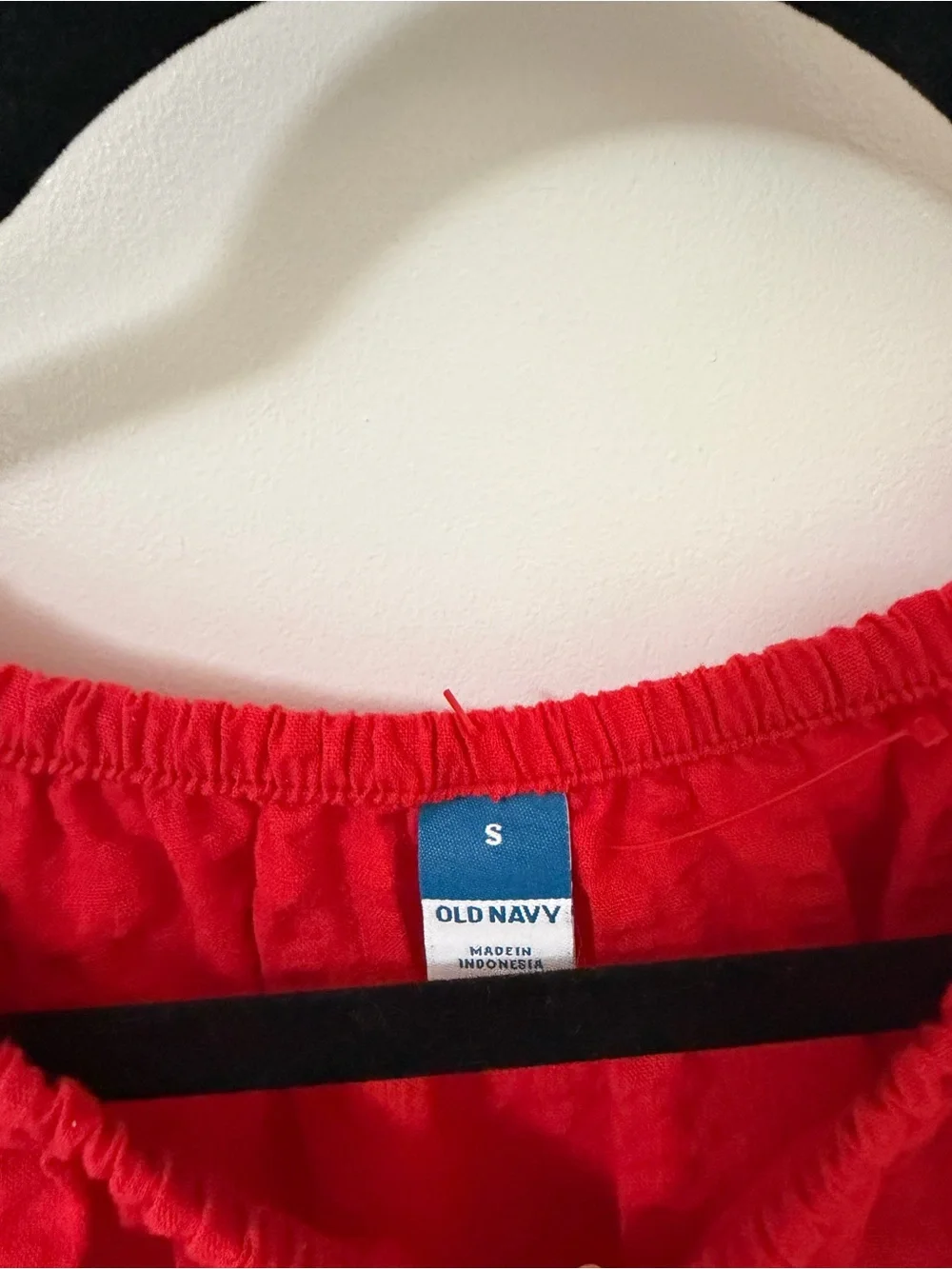 Old Navy Red Off-the-Shoulder Puff-Sleeve Blouse